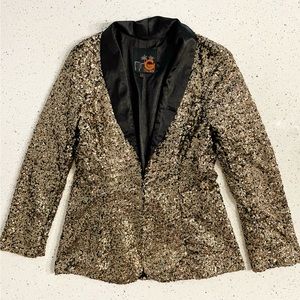 Gold Sequin Blazer